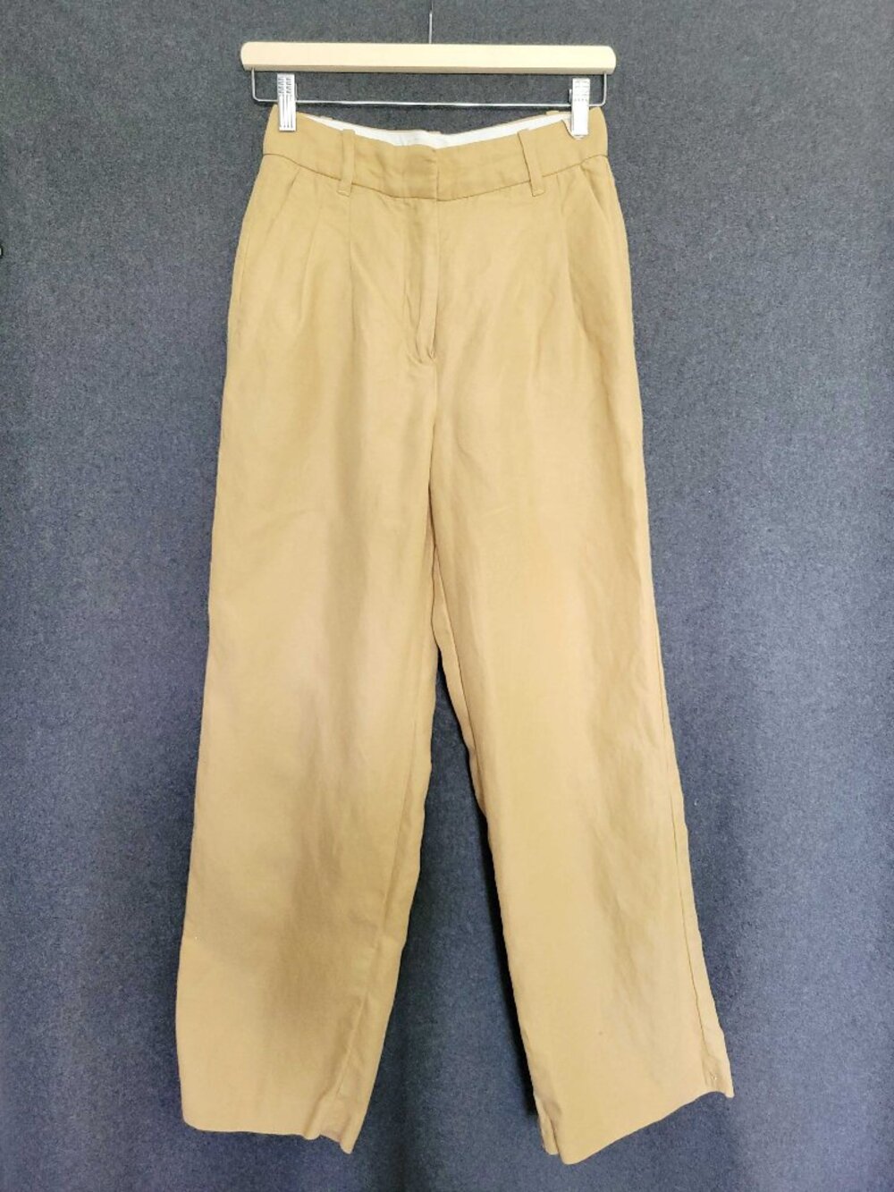 Aritzia Wilfred The Effortless Pants High Waisted Linen Blend Wide Leg Sz 2